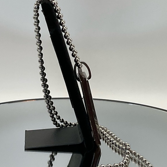 Dolce and Gabbana Silver Dog Tag Pendant Necklace - Picture 10 of 12